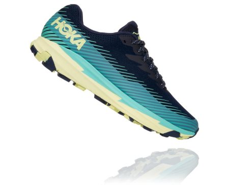 Hoka One One Torrent 2 Ženske Trail Tekaški Čevlji Črna / Svetlo Turkizna SI-043598W